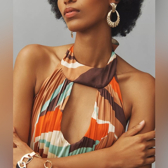 Anthropologie Hutch Halter Pleated Swing Mini Dress - Picture 6 of 10